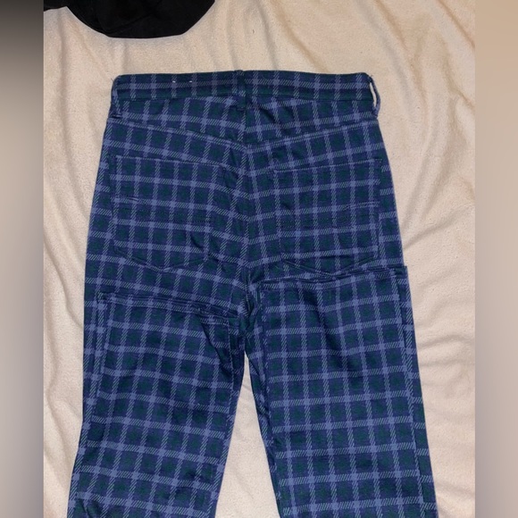 stretchy blue plaid american eagle pants! - Picture 4 of 5